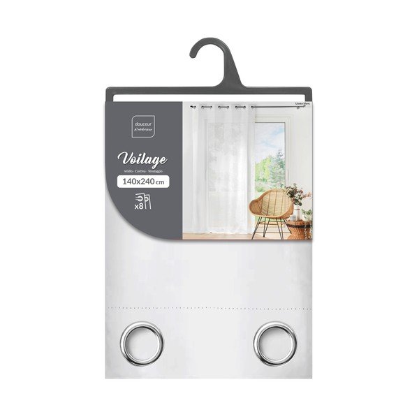 Valge voile kardin 140x240 cm Lissea - douceur d'intérieur-image-4