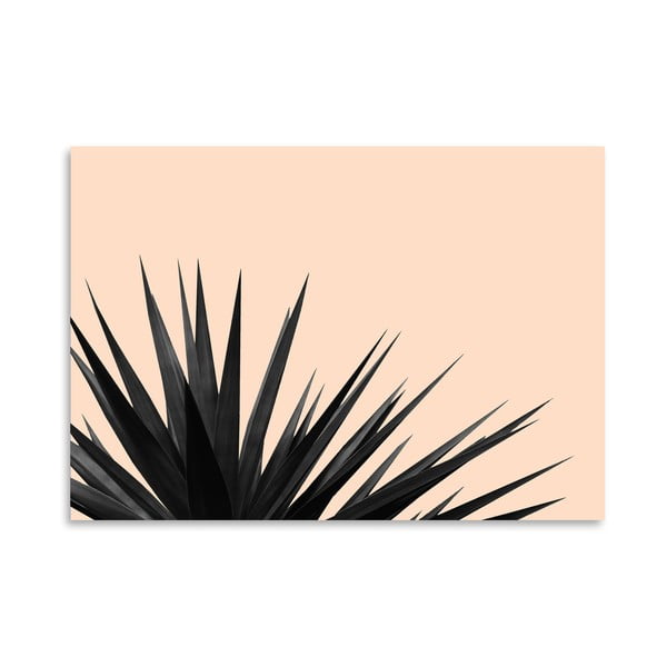 Plakát Americanflat Black Palms On Pink, 30 x 42 cm