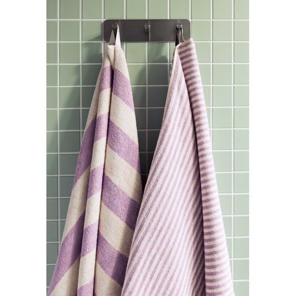 Frotee puuvillane vannirätik lavendli/kreemika värvi 70x140 cm Gobo - noo.ma-image-1