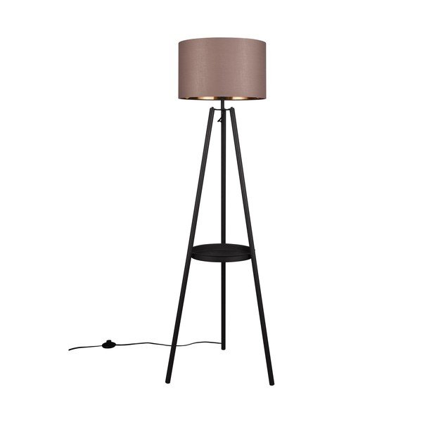 Must põrandalamp riiuliga (kõrgus 152 cm) Colette - Reality
