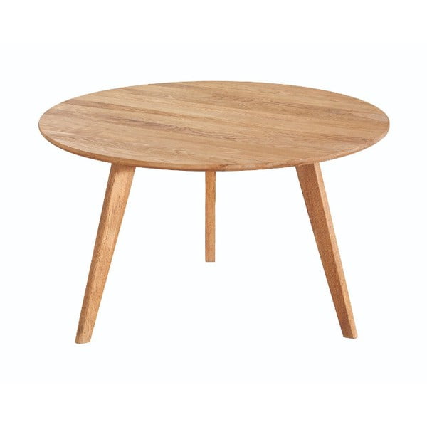 Přírodní konferenční stolek z dubového dřeva Folke Yumi, ∅ 90 cm