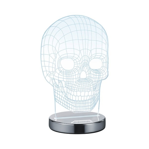 LED laualamp läikiva hõbedase värviga (kõrgus 21 cm) Skull - Reality-image-1