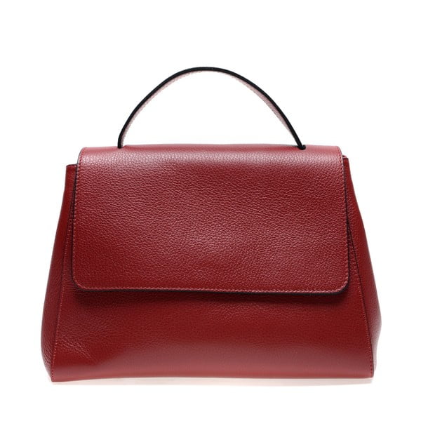 Červená kožená kabelka do ruky Renata Corsi