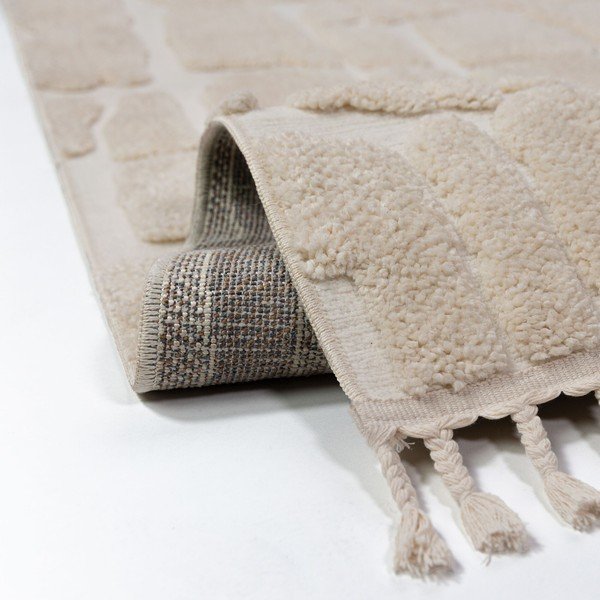 Kreemikas vaip 200x300 cm Esra Cobbled - Flair Rugs-image-4