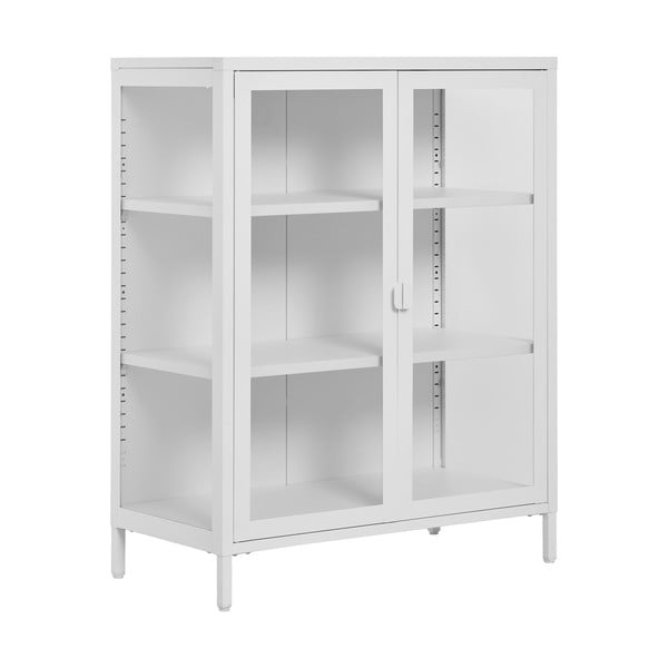 Valge metallist vitriinkapp 80x101 cm Brisbane - House Nordic-image-1