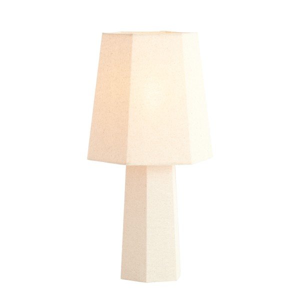 Kreemikas laualamp tekstiilist varjuga (kõrgus 50 cm) Musabo - Light & Living-image-1