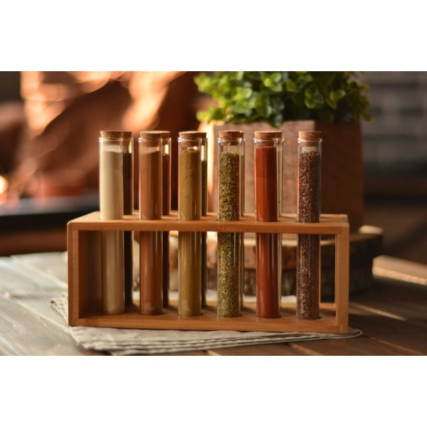 12-osaline maitseainepurkide komplekt koos alusega Vanilla - Bambum-image-4