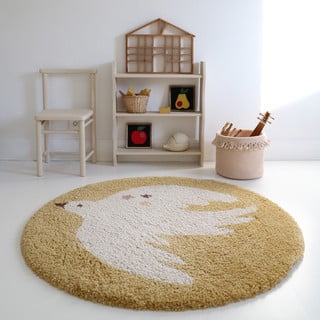 Ookerkollane laste vaip ø120 cm Bohemian Bird Miel - Nattiot