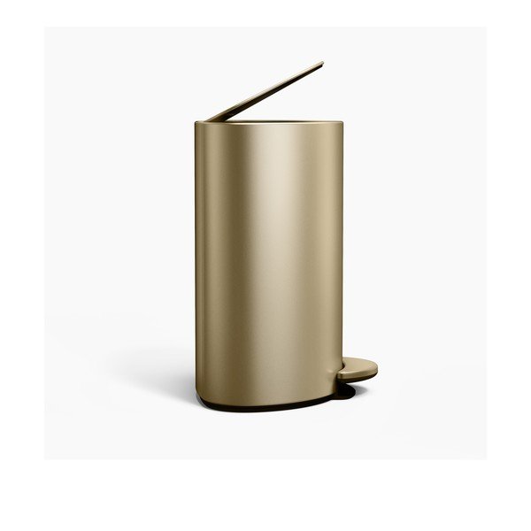 Mattkuldse värvi terasest prügikast astmega 6 l - simplehuman-image-2