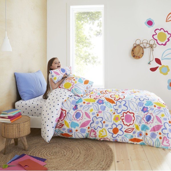 Puuvillane beebivoodipesu 200x135 cm Blomme Floral - Pineapple Elephant-image-4