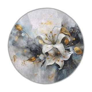 Sinine-hall pestav ümmargune vaip ø 80 cm Golden Lilly - Mila Home