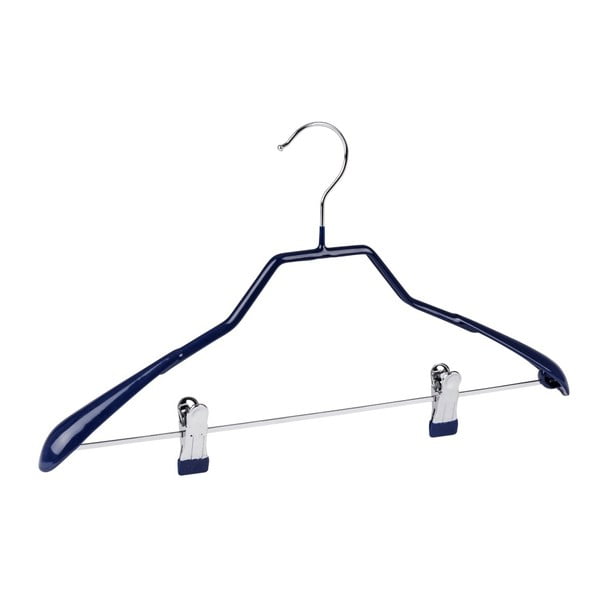 Sinine libisemisvastane riidepuu koos Hanger Shape klambritega - Wenko
