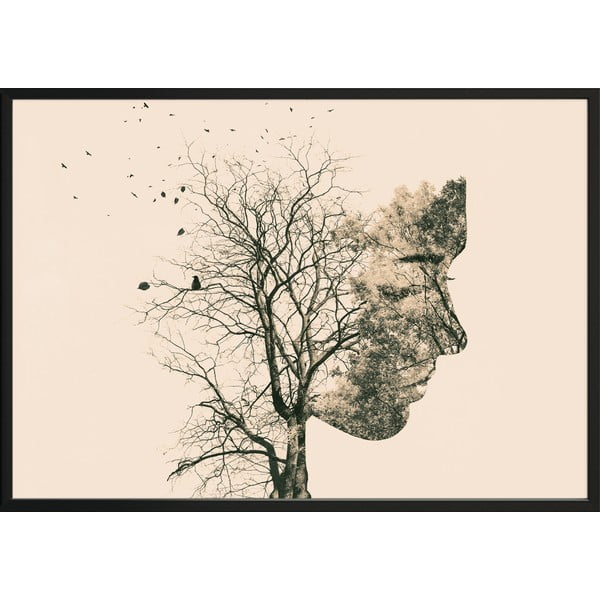 Poster Tree, 50 x 40 cm Girl Silhouette - DecoKing