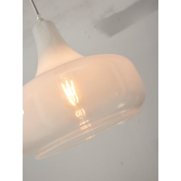 Valge rippvalgusti klaasist varjuga ø 25 cm Reykjavik - it's about RoMi-image-2