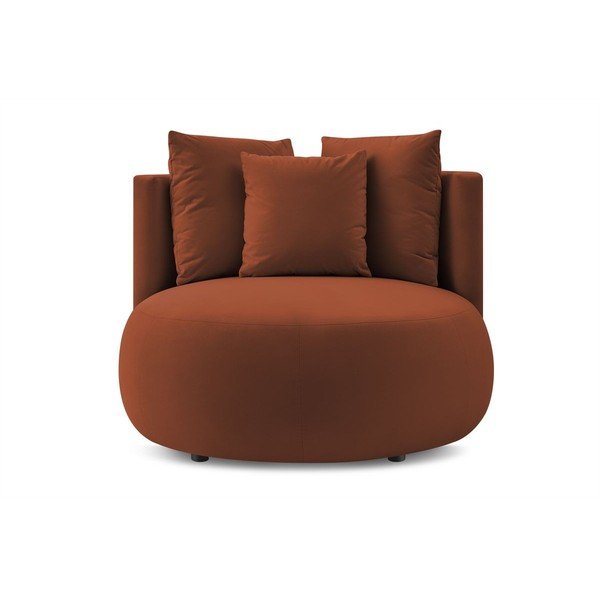 Oranž sametist tugitool Cesar - Bobochic Paris-image-3