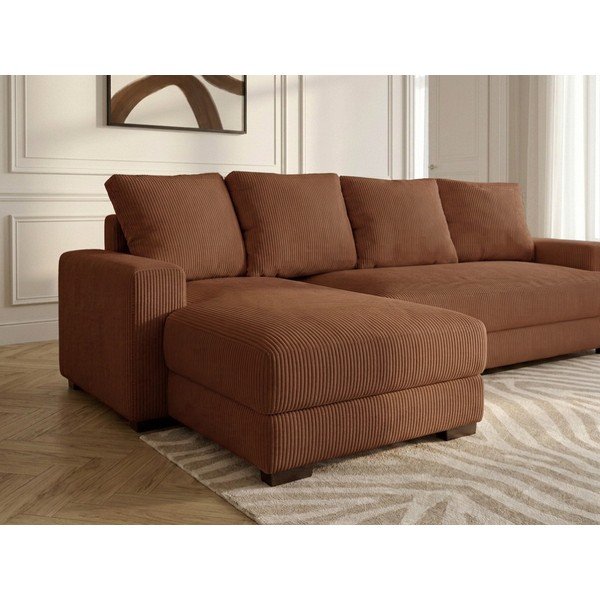 Oranž velvetist diivanvoodi/panipaigaga nurgadiivan (vasak nurk/diivanvoodiga) Campi - Bobochic Paris-image-4