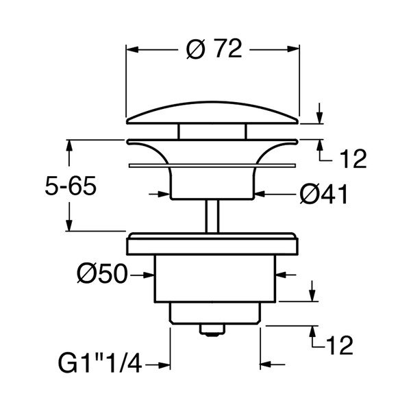 Valamu äravoolukork GSI - Sapho-image-1