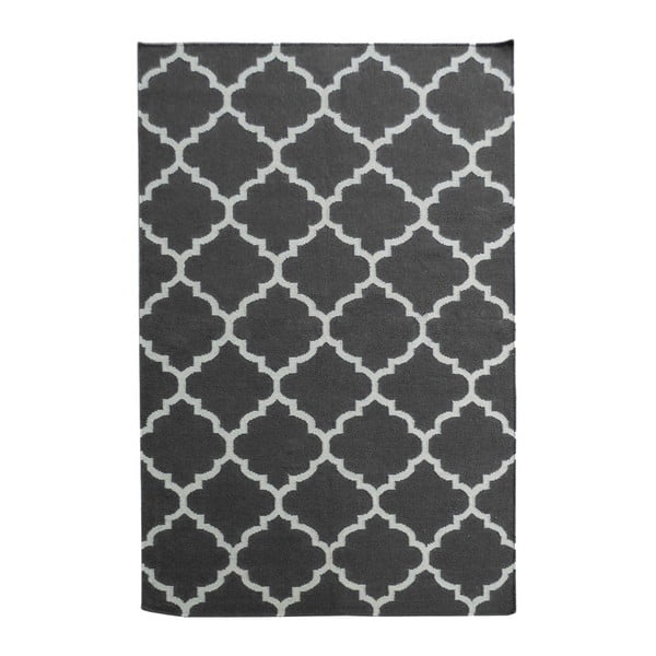 Černý vlněný koberec Elizabeth, 200x140 cm
