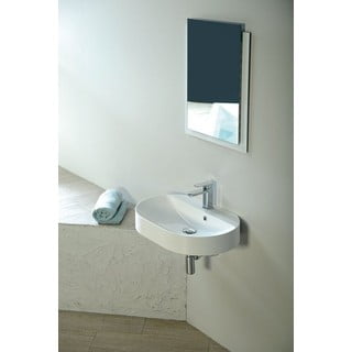 Valge valatud marmorist valamu 63x43 cm Helen - Sapho