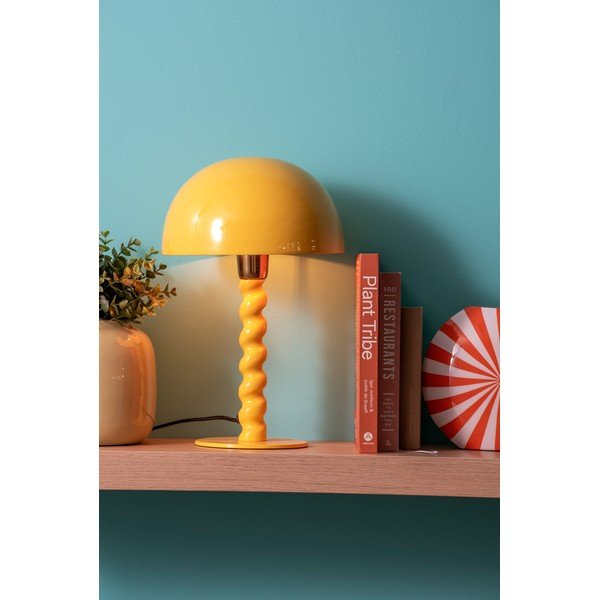 Kollane lauavalgusti metallist varjuga (kõrgus 39 cm) Prisa - Leitmotiv-image-1