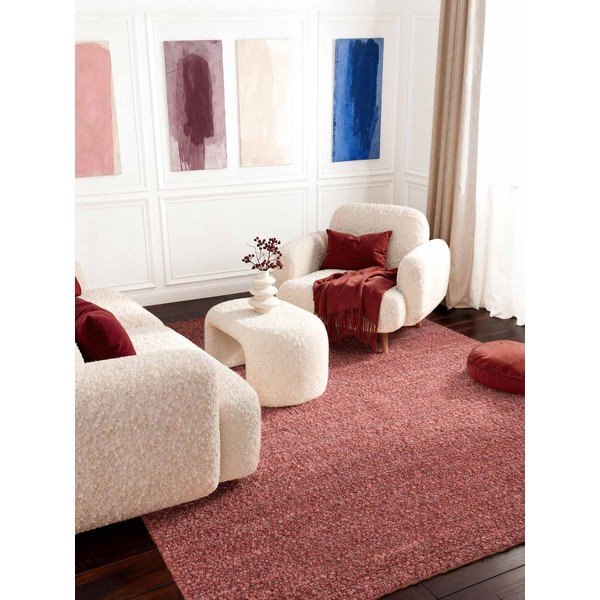 Tumeroosa käsitsi kootud bukleekangast vaip 160x230 cm Notting Hill Portobello - Ted Baker-image-2