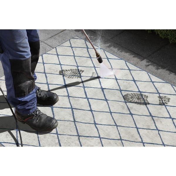 Sinine ja kreemikas õuevaip , 120 x 170 cm Malaga - NORTHRUGS-image-1