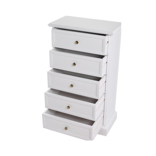 Bílá komoda s 5 zásuvkami Folke Torino, délka 50 cm-image-2