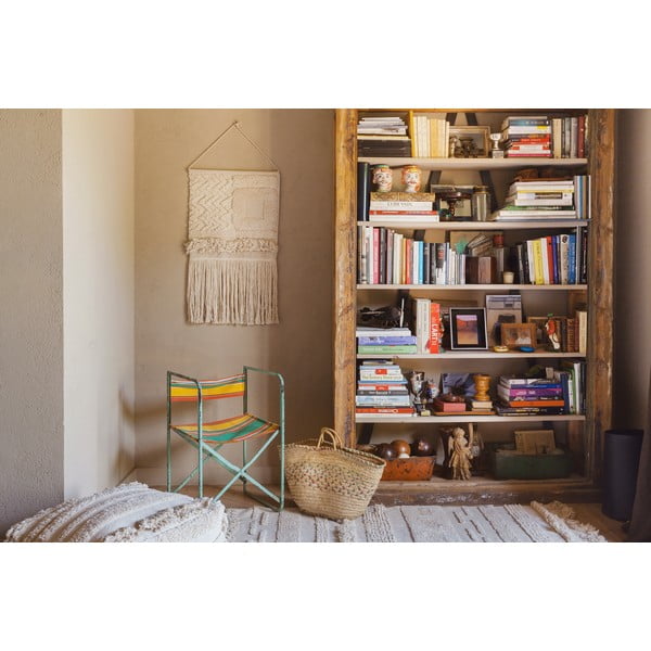 Helehall-kreem pestav käsitsi kootud puuvillane vaip 140x200 cm Air Natural - Lorena Canals-image-1