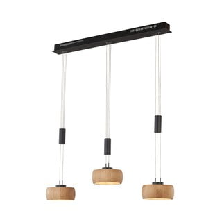 Must LED-rippvalgusti puidust varjuga Shine-wood - Fischer & Honsel