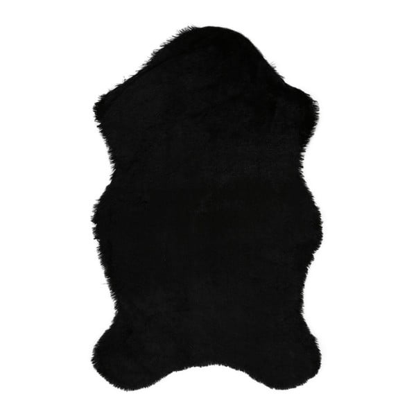 Černý koberec z umělé kožešiny Pelus Black, 60 x 90 cm