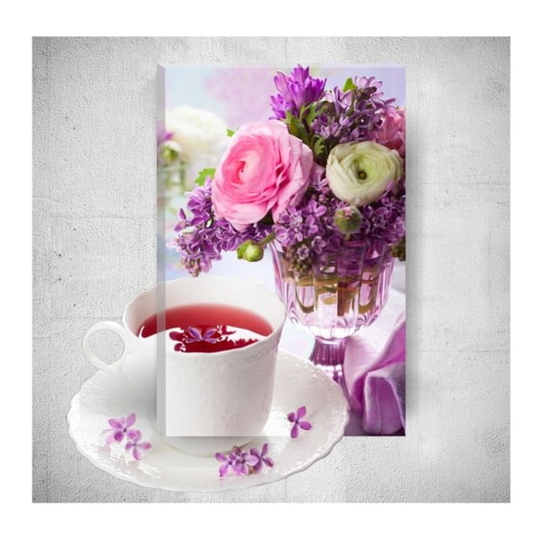 Nástěnný 3D obraz Mosticx Romantic Tea Time, 40 x 60 cm