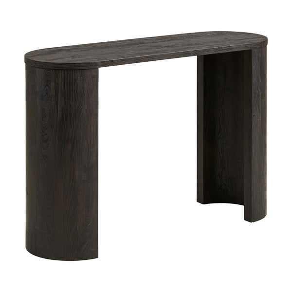 Tumepruun konsoollaud tammepuidu imitatsiooniga 38x114 cm Bibione – House Nordic