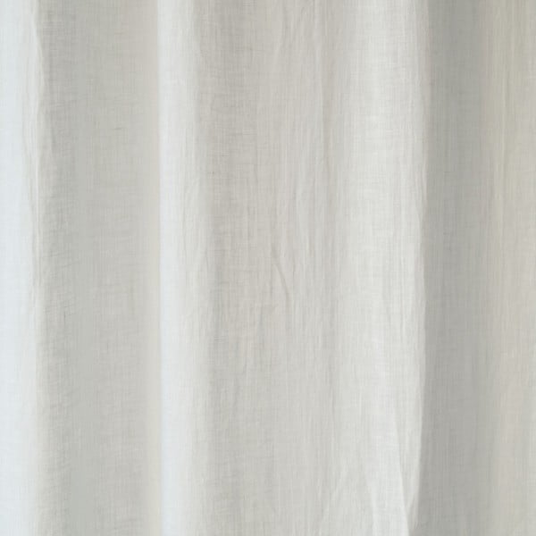 Valge linane kergekaaluline kardin tunneliga Daytime, 250 x 130 cm - Linen Tales-image-1