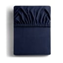 Tumesinine trikotaažist kummiga lina 140x200 cm Amber - Restilo