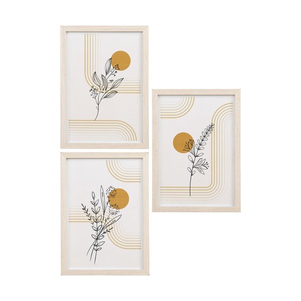 3-osaline seinaraamide komplekt heledas naturaalses värvitoonis 21x30 cm Madison - House Nordic