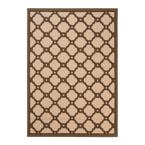 Béžový koberec vhodný do exteriéru Veranda Bisquitl, 170 x 120 cm