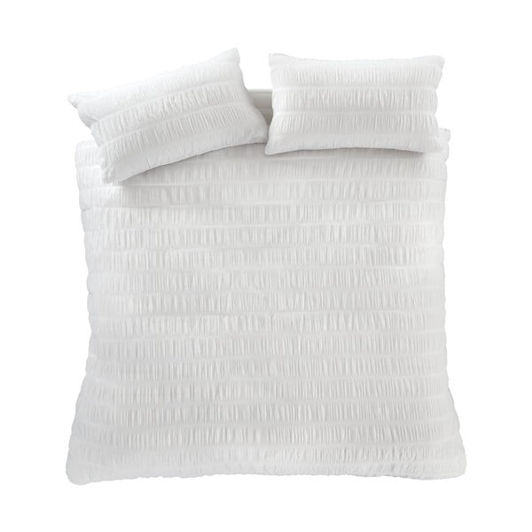 Valge üheinimesevoodipesu 135x200 cm Seersucker - Catherine Lansfield