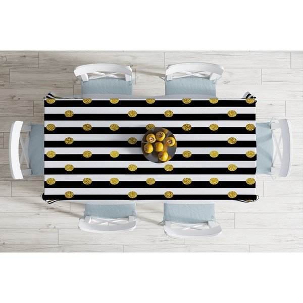 Lauakate puuvillase seguga Gold Dots, 140 x 180 cm - Minimalist Cushion Covers-image-1