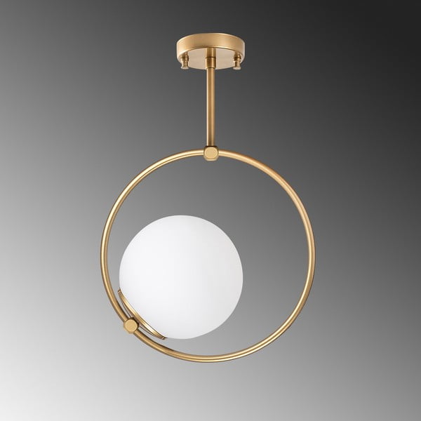 Kuldne laevalgusti klaasist varjuga 39x26 cm - Opviq lights-image-4