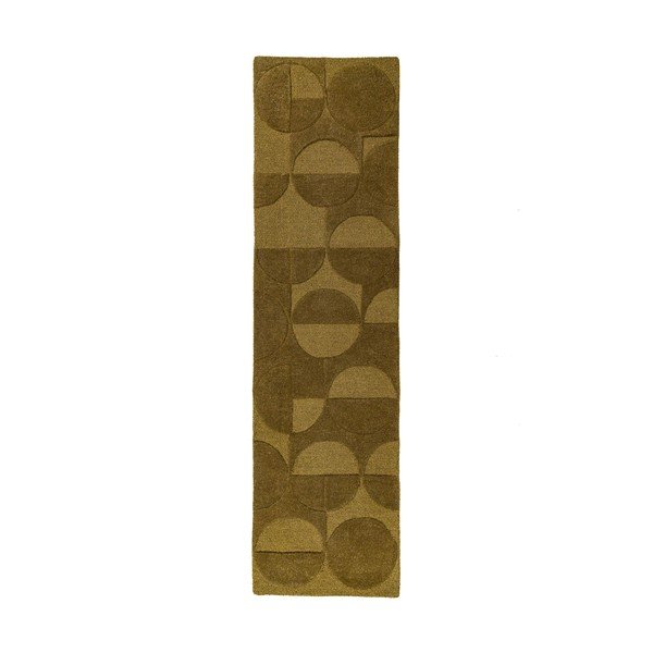 Tumeroheline käsitsi kootud villane jooksja 60x230 cm Gigi - Flair Rugs