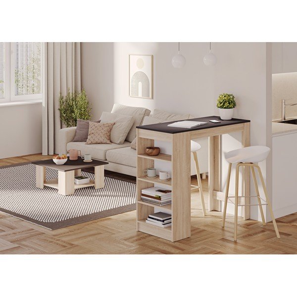 Musta pinnaga baarilaud 50x115 cm Aravis - TemaHome-image-1