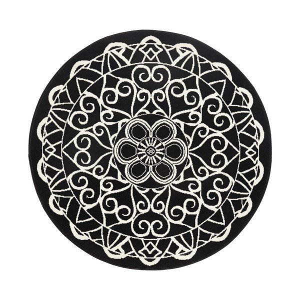 Must vaip Capri, ø 140 cm Mandala - Zala Living
