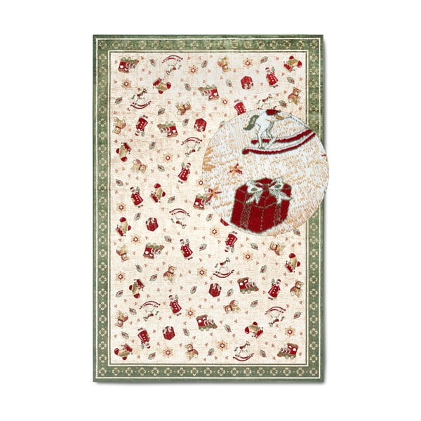 Roheline jõulumotiividega puuvillaseguga vaip 160x230 cm Toy's Delight Green Christmas - Villeroy&Boch