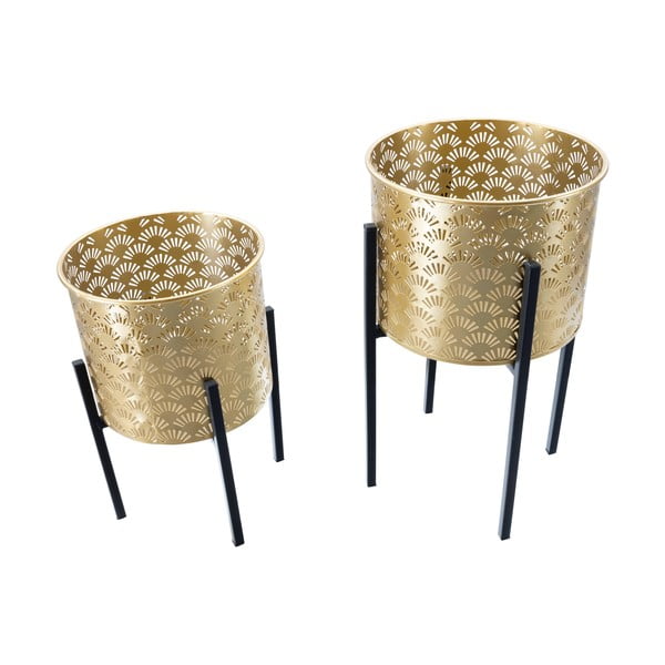 2 kuldse poti statiivi komplekt, kõrgus 38 cm Glissy - Mauro Ferretti-image-3