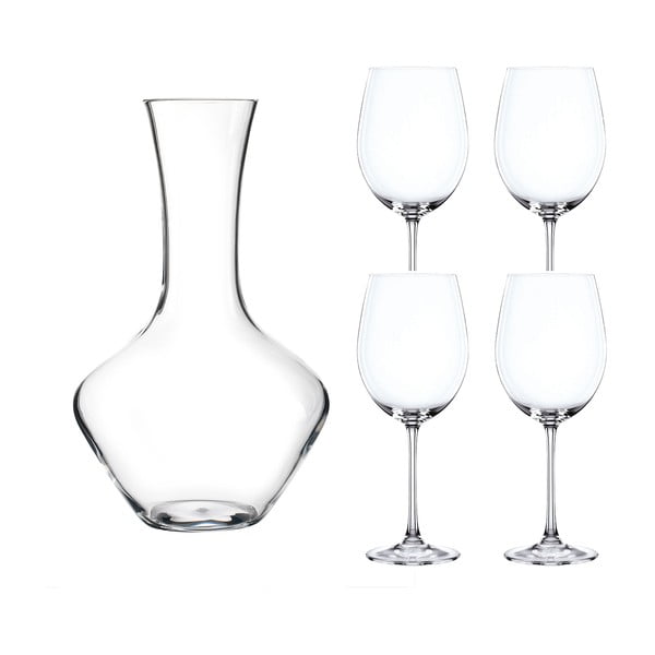 Set karafy a 4 sklenic na víno z křišťálového skla Nachtmann Vivendi Premium Decanter Set