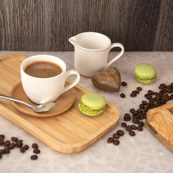 Valged portselanist tassid 6 tassiga 125 ml komplektis Whiteline - Orion-image-1