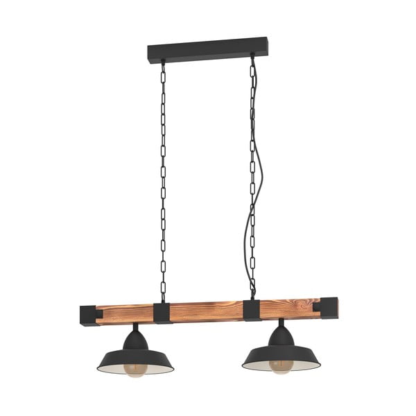 Must-puiduvärvi rippvalgusti metallist varjuga OLDBURY - EGLO