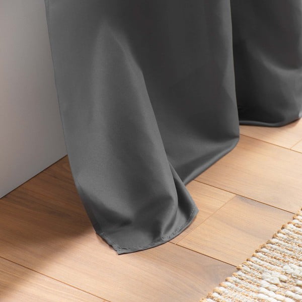 Antratsiitne mikrokiududest kardin 140x280 cm Absolu - douceur d'intérieur-image-4