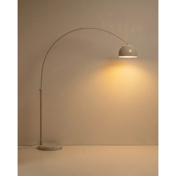 Valge põrandalamp metallvarjuga (kõrgus 160 cm) Madali - Kave Home-image-1