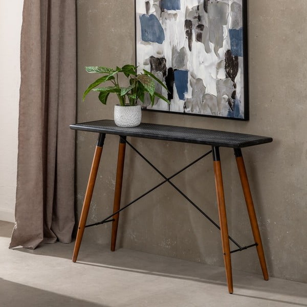 Must metallist konsoollaud 38x120 cm Oslo - Ixia-image-2